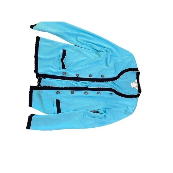 Exclusively Misook Women's Blue‎ Knit Open Front Cardigan with Tank Set Size S - Picture 4 of 11